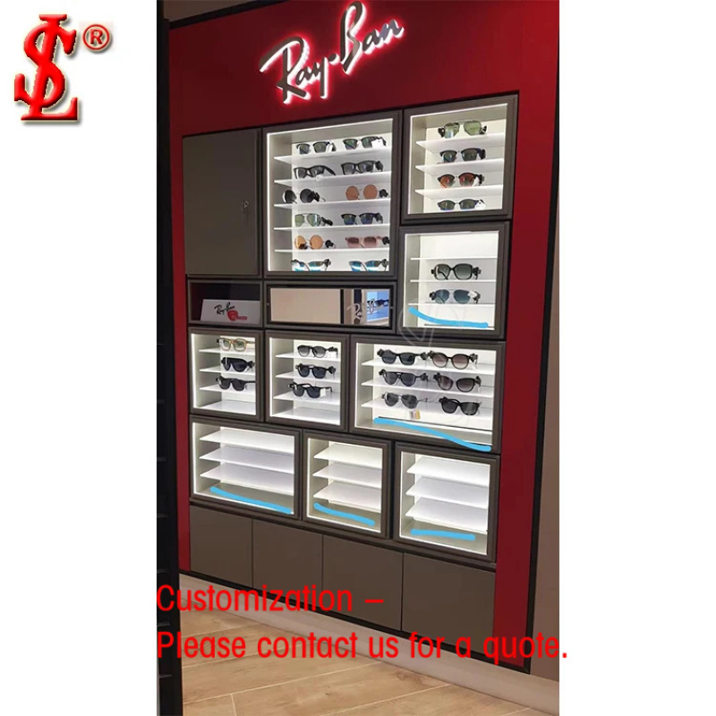 Interior Design Retail - Espositore da parete per occhiali da