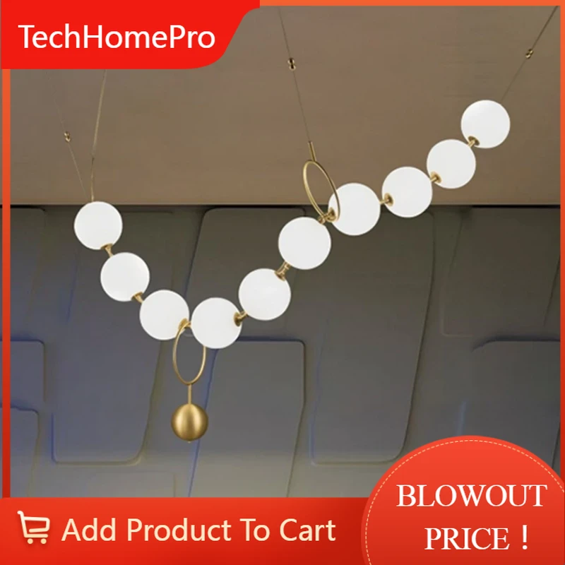 Interior Design Kitchen And Living Room - Lampadario a LED TechHP Moderno di