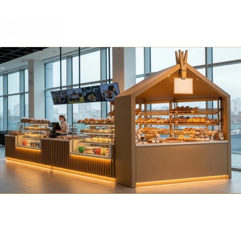 Interior Design Of Cafe - Chiosco Panetteria Personalizzato ONI Shopfitting, Espositore